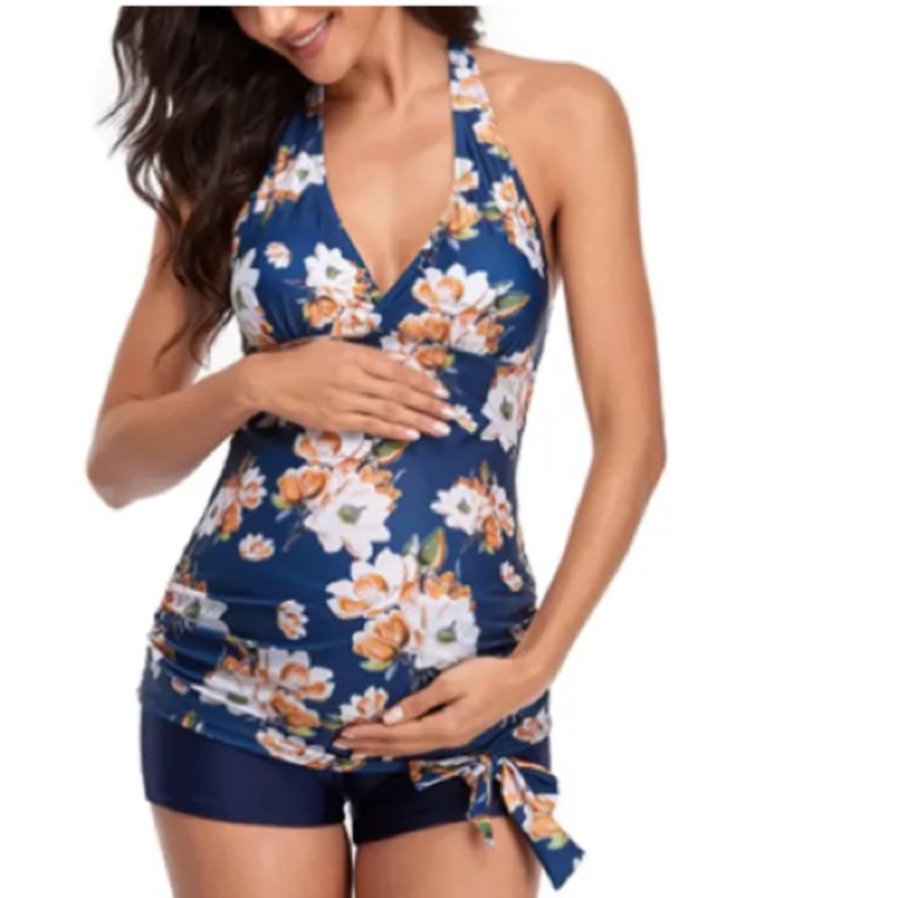 Savi Mom Pacific Ocean Maternity Swimsuit Top